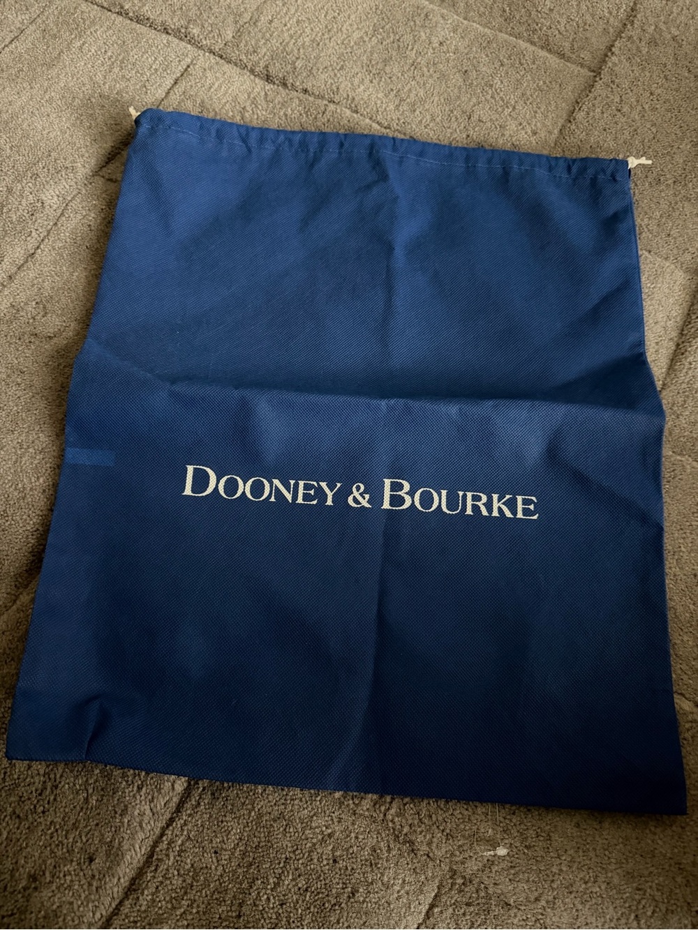 Dooney & Bourke Navy Dust Bag with White Logo
